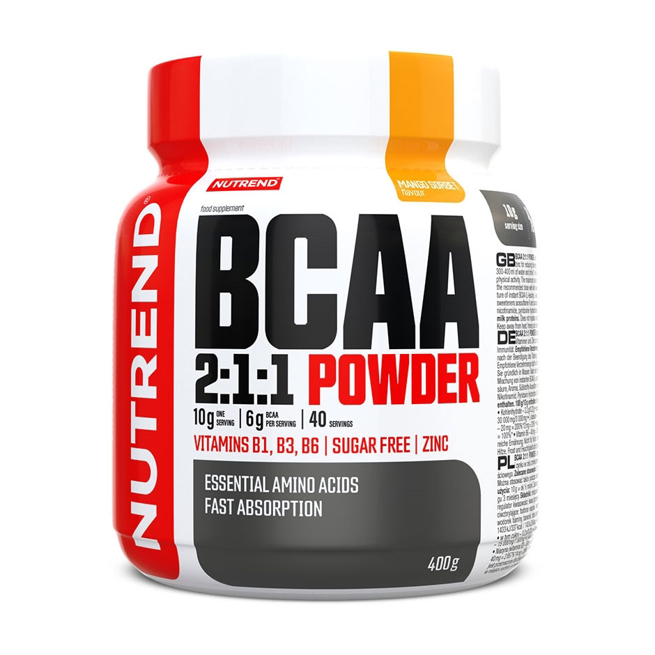 Амінокислота Nutrend BCAA 2:1:1 Powder в порошку, манговий сорбет, 400 г
